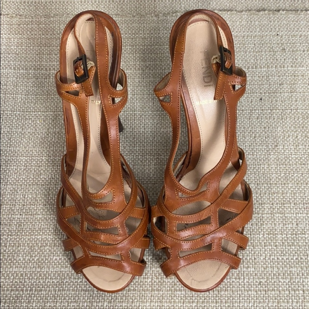 Fendi strapy platform heels